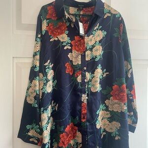 NWT floral button down dress